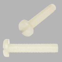 PMS4112N #4-40 X 1-1/2"Pan Head, Slotted, Machine Screw, Coarse, Nylon